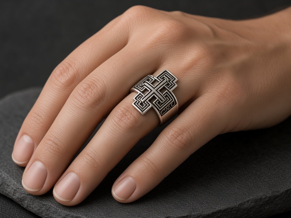 Anillo Inka en mano